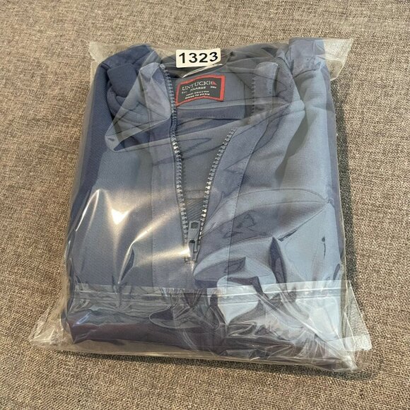 UNTUCKit Sweater Men Xlarge Blue Solid 1/4 Zip Pullover Elbow Pads Logo Preppy - Picture 11 of 11